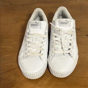 Puma Classic White Lace-Up Sneakers